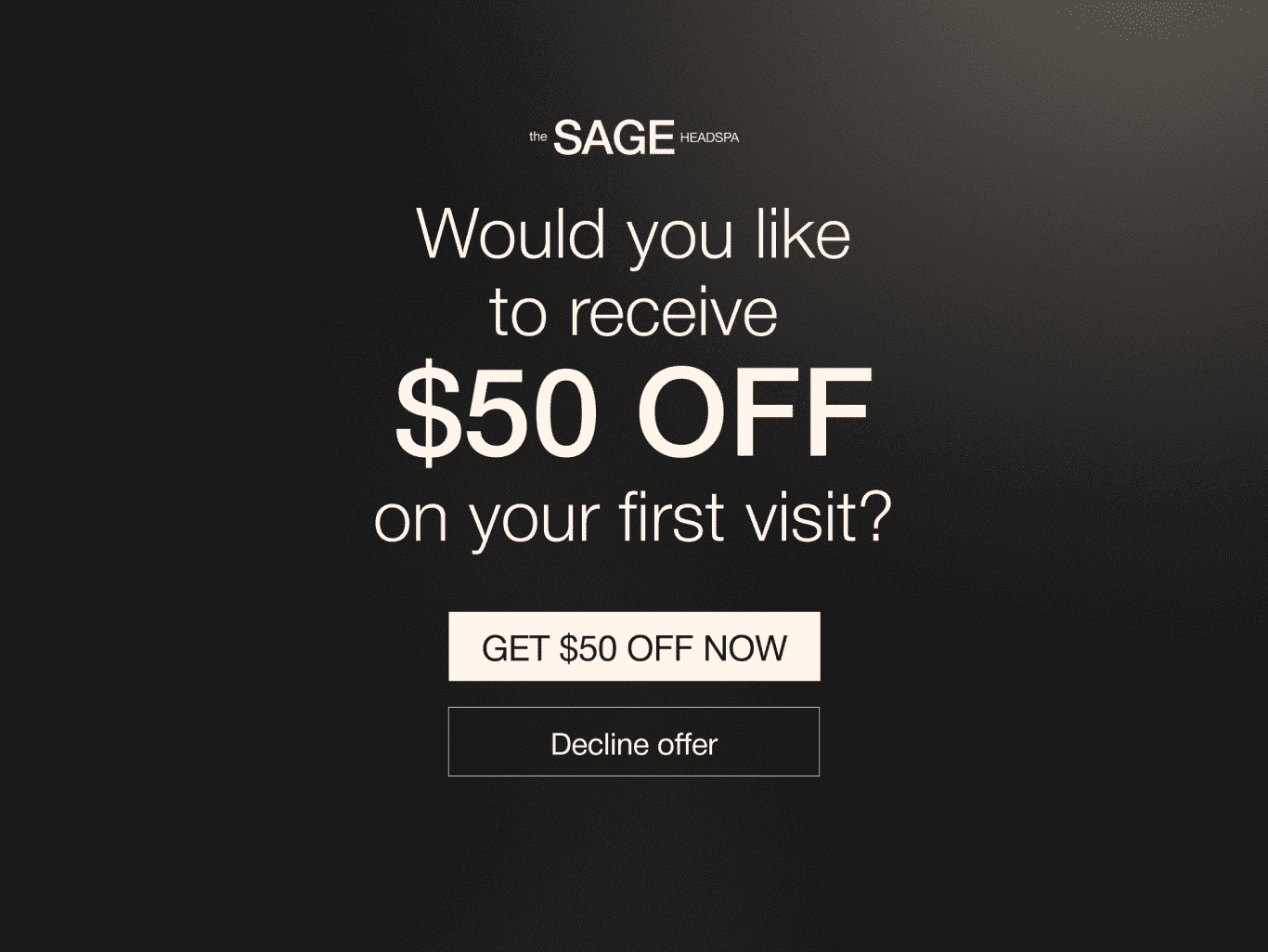 Sage HeadSpa Alpharetta, GA Featured Special